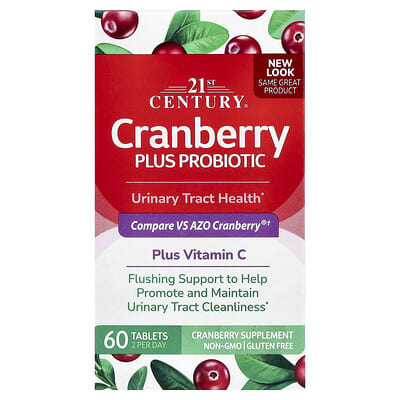 21st Century, Cranberry Plus Probiotic, 60 Tablets