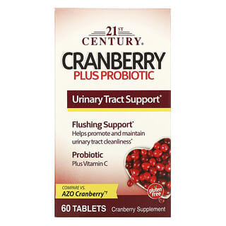 21st Century, Probiótico Cranberry Plus, 60 Comprimidos