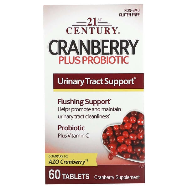 21st Century, Cranberry Plus Probiotic, 60 Tablets