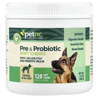 petnc NATURAL CARE, Masticables blandos con pre y probióticos, Todos los perros, Hígado, 120 comprimidos masticables blandos, 180 g (6,3 oz)