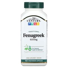 21st Century, Traditional Fenugreek, 610 mg, 100 Vegetarian Capsules