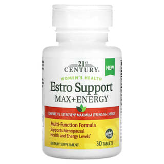 21st Century, Women's Health, Estro Support Max + Energy, 30 Tablets