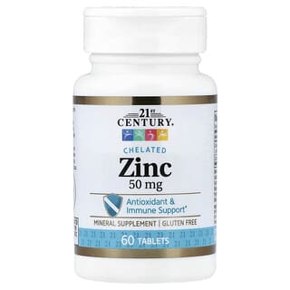 21st Century, Chelated Zinc, 50 mg, 60 Tablets