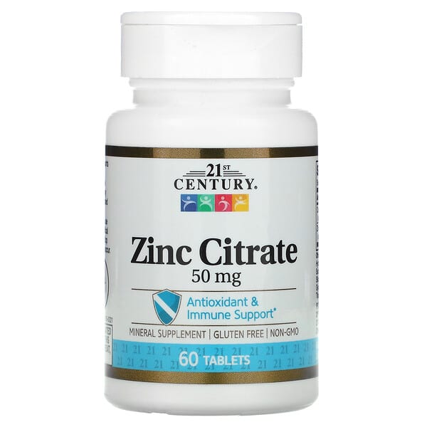 Citrato de zinc, 50 mg, 60 comprimidos