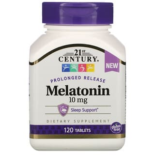 21st Century, Mélatonine à libération prolongée, 10 mg, 120 comprimés