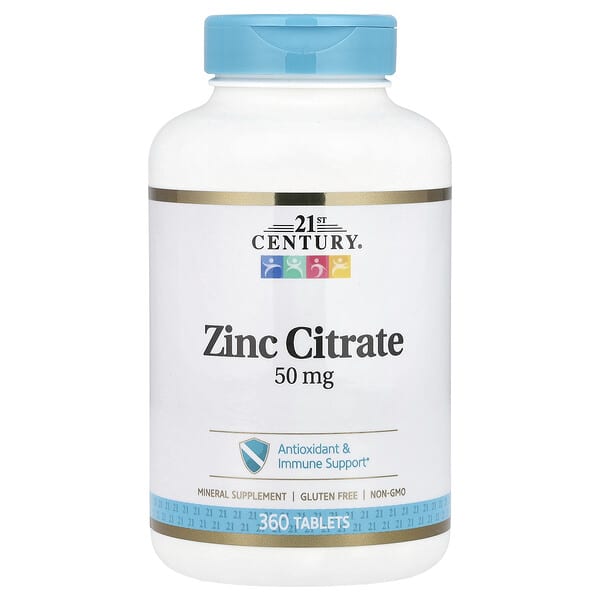 Zinc Citrate, 50 mg, 360 Tablets