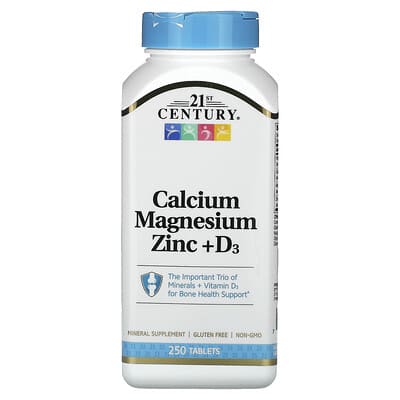 Norland 21st Century, Calcium Magnesium Zinc + D3, 250 Tablets supplement Uganda UGX 51292