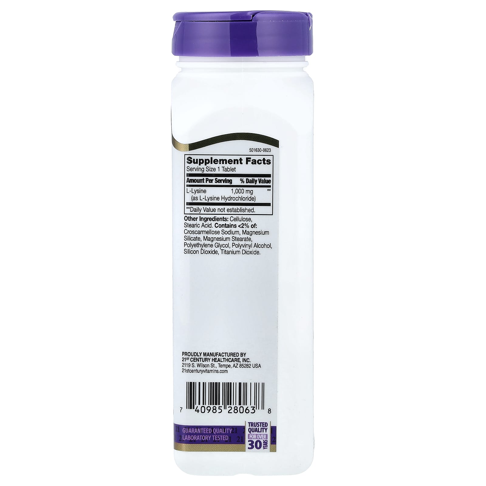 21st Century, L-Lizin, 1.000 mg, 90 Tablet