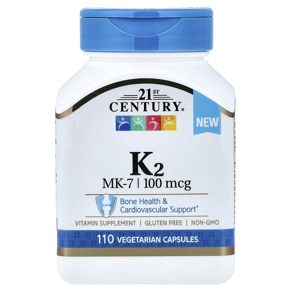 21st Century, 비타민K2, 100mcg, 베지 캡슐 110정