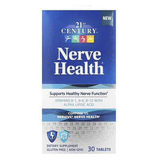 21st Century, Nerve Health, 30 Tablets