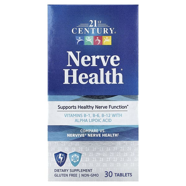 21st Century, Nerve Health, 30 Tablets — product photo 1