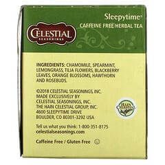 سيليستيال سيزونينس‏, شاي أعشاب، Sleepytime، خالٍ من الكافيين، 20 كيس شاي، 1.0 أونصة (29 جم)