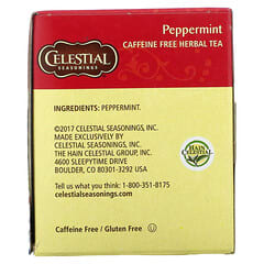 Celestial Seasonings, Té Herbal, Menta, Libre de cafeína, 20 bolsas de té, 1.1 oz (32 g)