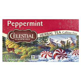 Celestial Seasonings, Té Herbal, Menta, Libre de cafeína, 20 bolsas de té, 1.1 oz (32 g)