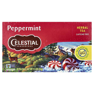 Celestial Seasonings, Tisane, Menthe poivrée, Sans caféine, 20 sachets de thé, 32 g