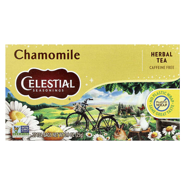 Celestial Seasonings, 草本茶，洋甘菊，無咖啡萃取，20 茶包，0.9 盎司（25 克）
