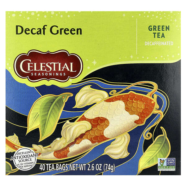 Celestial Seasonings, Green Tea, Decaf, 40 Tea Bags, 2.6 oz (74 g)