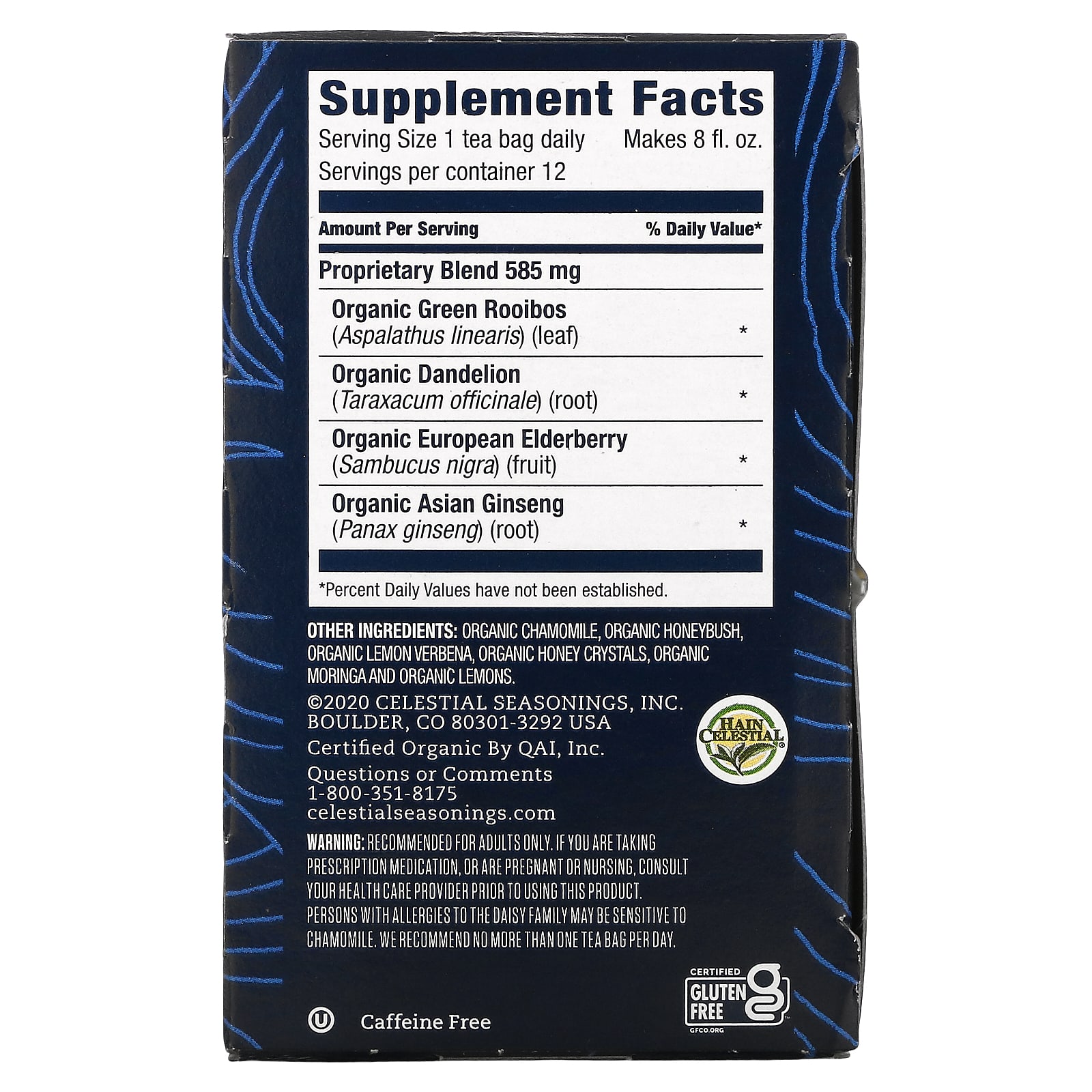 Celestial Seasonings, Herbal Tea, Daily Wellness, Organic Honey Lemon