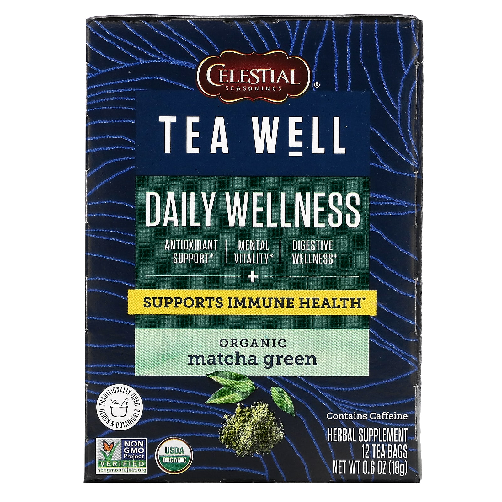 Celestial Seasonings, Herbal Tea, Daily Wellness, Organic Matcha Green