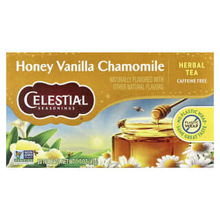 Celestial Seasonings, Herbal Tea, Honey Vanilla Chamomile, Caffeine Free, 20 Tea Bags, 1.7 oz (47 g)