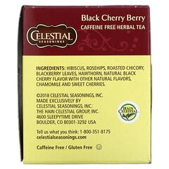 Celestial Seasonings, Herbal Tea, Black Cherry Berry, Caffeine Free, 20 Tea Bags, 1.6 oz (45 g)