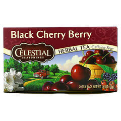 Celestial Seasonings, Herbal Tea, Black Cherry Berry, Caffeine Free, 20 Tea Bags, 1.6 oz (45 g)
