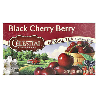 Celestial Seasonings, Té de hierbas, baya de cereza negra, sin cafeína, 20 bolsitas de té, 1,6 oz (44 g)