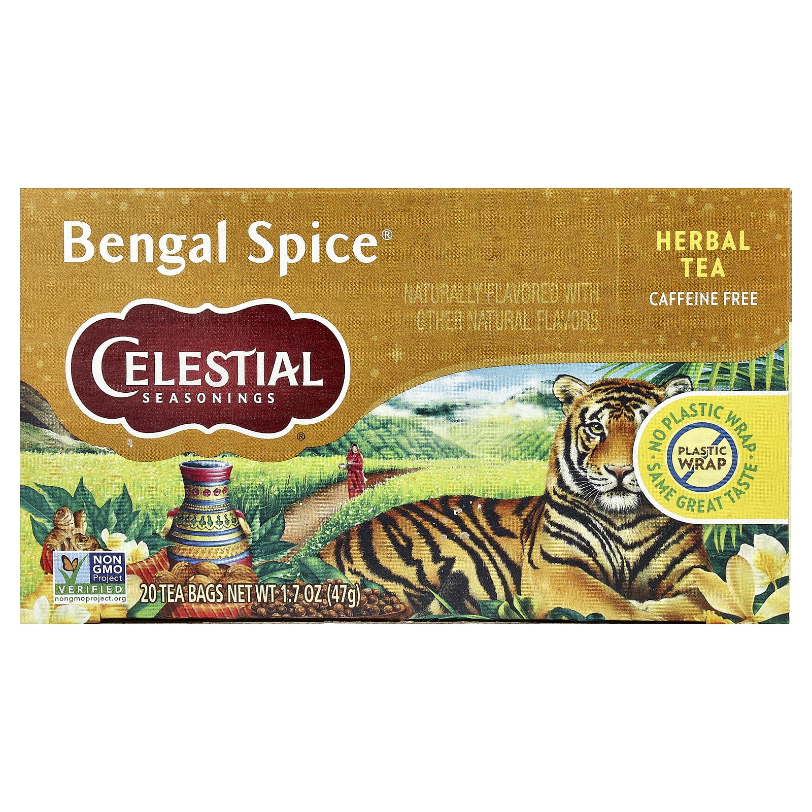 Herbal Tea, Bengal Spice®, Caffeine Free, 20 Tea Bags, oz (47 g)