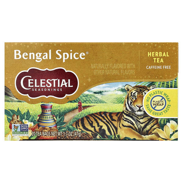 Celestial Seasonings, 草本茶，Bengal Spice®，無咖啡萃取，20 茶包，1.7 盎司（47 克）