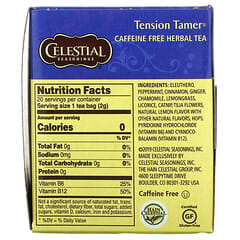 Celestial Seasonings, Herbal Tea, Tension Tamer, Caffeine Free, 20 Tea Bags, 1.5 oz (43 g)