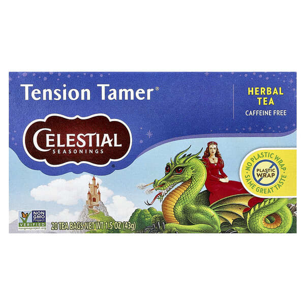 Celestial Seasonings Herbal Tea, Tension Tamer®, Caffeine Free, 20 Tea Bags, 1.5 oz (43 g)