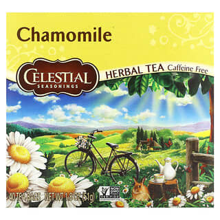 Celestial Seasonings‏, תה צמחים, קמומיל, נטול קפאין, 40 שקיקי תה 51 גרם (1.8 אונקיות)