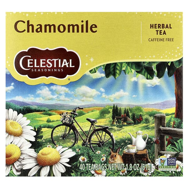 Celestial Seasonings, 허브차, 카모마일, 카페인 무함유, 티백 40개, 51g(1.8oz)