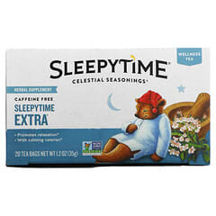 Celestial Seasonings‏, Sleepytime Extra, תה לבריאות גופנית ונפשית, נטול קפאין, 20 שקיקי תה, 35 גרם (1.2 אונקיות)