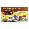 Té negro y especias exóticas, Chai de especias de la India, Descafeinado`` 20 bolsitas de té, 61 g (2,1 oz)