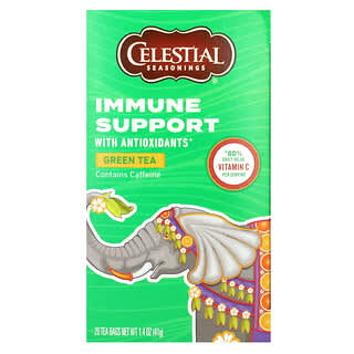 Celestial Seasonings, зеленый чай, поддержка иммунитета с антиоксидантами, 20 чайных пакетиков, 41 г (1,4 унции)