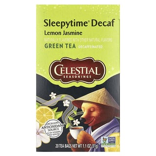 Celestial Seasonings, Sleepytime 녹차 레몬 자스민, 디카페인, 티백 20개, 31g(1.1oz)