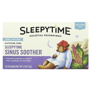 Celestial Seasonings, Wellness Tea, Sleepytime Sinus Soother, Caffeine Free, 20 Tea Bags, 1.2 oz (35 g)