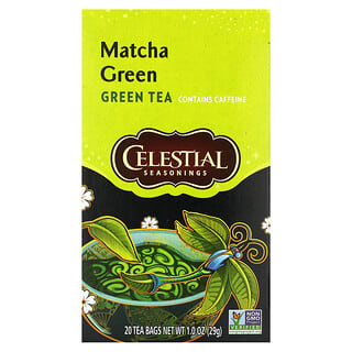 Celestial Seasonings, зеленый чай, матча, 20 чайных пакетиков по 29 г (1 унции)