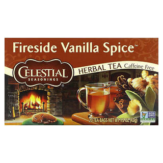 Celestial Seasonings, Herbal Tea, Fireside Vanilla Spice, Caffeine Free, 20 Tea Bags 1.5 oz (43 g)