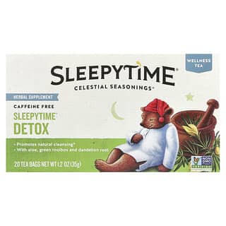 سيليستيال سيزونينس‏, شاي العافية، Sleepytime للتخلص من السموم، خالٍ من الكافيين، 20 كيس شاي، 1.2 أونصة (35 جم)