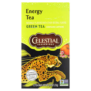 Celestial Seasonings, Thé énergétique, Thé vert, 12 sachets de thé, 23 g pièce