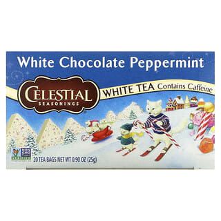 Celestial Seasonings, White Tea, White Chocolate Peppermint, 20 Tea Bags, 0.9 oz (25 g)
