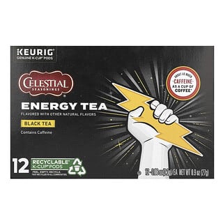 Celestial Seasonings, Energy Tea, черный чай, 12 капсул K-Cup, 2,3 г (0,08 унции) каждая