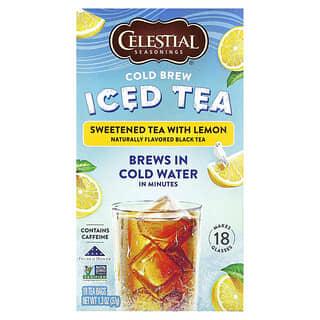 Celestial Seasonings, 低温抽出アイスティー、レモン入り加糖紅茶、ティーバッグ18袋、37g（1.3オンス）