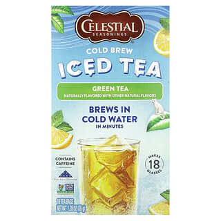Celestial Seasonings, Thé glacé infusé à froid, Thé vert, 18 sachets de thé, 35 g