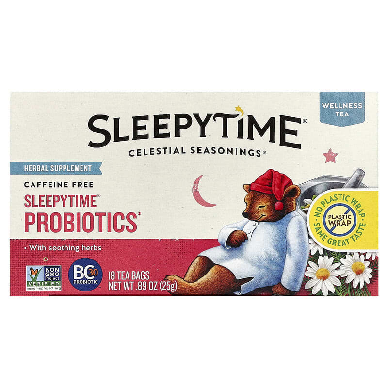ウェルネスティー、Sleepytime®プロバイオティクス、カフェインフリー