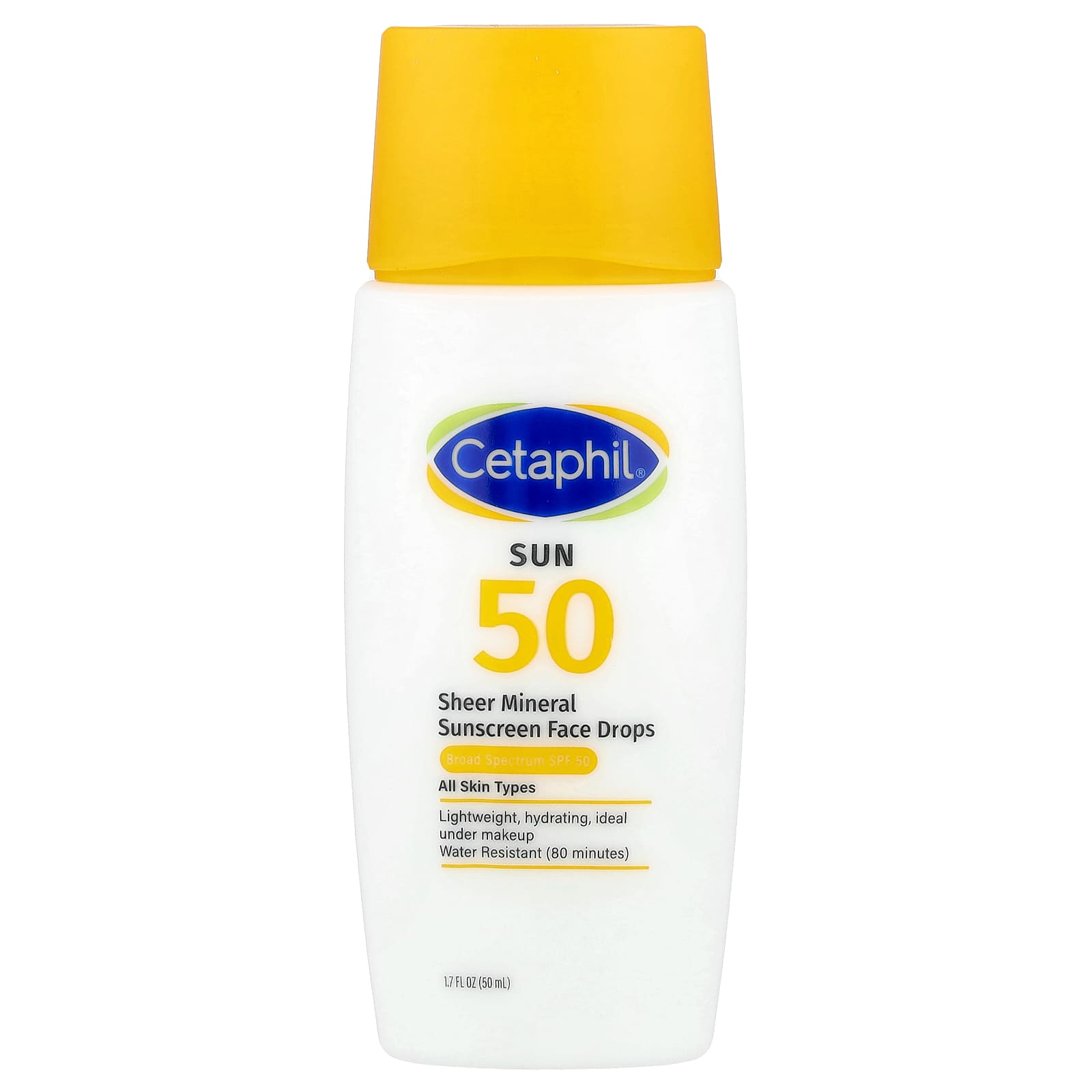 シアーミネラル顔用液体日焼け止め、SPF数値50、50ml（1.7液量オンス）