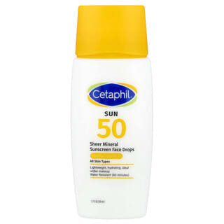 Cetaphil, Sheer Mineral Face Liquid Sunscreen, SPF 50, Fragrance Free, 1.7 fl oz (50 ml)