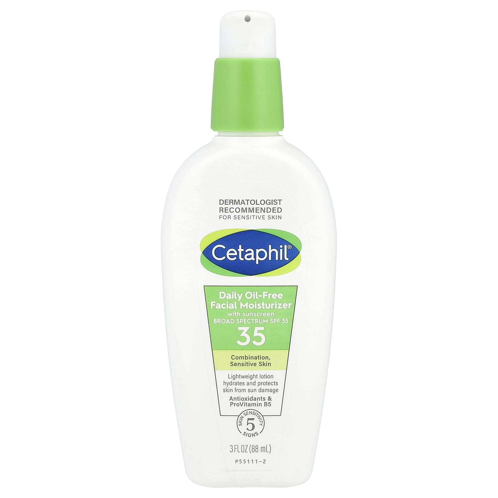 Daily Oil Free Facial Moisturizer with Sunscreen SPF 35 Fragrance Free 3 fl oz 88 ml